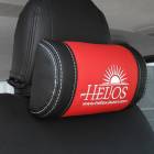 HELIOS レザー ネックパッド 2個セット 汎用 ブラック×センターレッド 新品 200系ハイエース アルファード ヴェルファイア ノア ヴォクシー等|トヨタ【TOYOTA】|カーパーツ・車種別