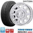送料無料 デイトナ 14インチ スタッドレス タイヤ ホイール 4本セット 155/65R14 トーヨー ギズ2 クローム 軽自動車 メッキ N-BOX タント ワゴンR 等|タイヤ・ホイールセット|