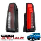 マツダ AZオフロード JM23W 縦ファイバー LED テールランプ シーケンシャル ウインカー 左右セット クリアレンズ×レッド インナーブラック 新品 流れる ウィンカー ライト 縦ライン 外装