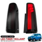 マツダ AZオフロード JM23W 縦ファイバー LED テールランプ シーケンシャル ウインカー 左右セット スモークレンズ×レッド インナーブラック 新品 流れる ウィンカー ライト 縦ライン 外