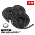 ロールバーパッド 40φ パイプ用 16.5m(5.5m×3本) & アセテートテープ セット 新品 ブラック 黒 汎用 ロールケージパッド ソフトパッド 車検|汎用・その他|カーパーツ・車種別
