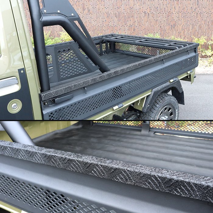 汎用 軽トラ あおりガード ラプター塗装品 リアゲートプロテクター 