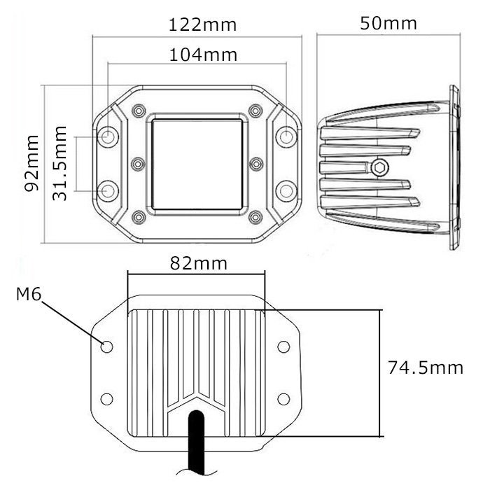 LEDフォグランプのみ 左右セット 200系ハイエース フォグ付きスクエア