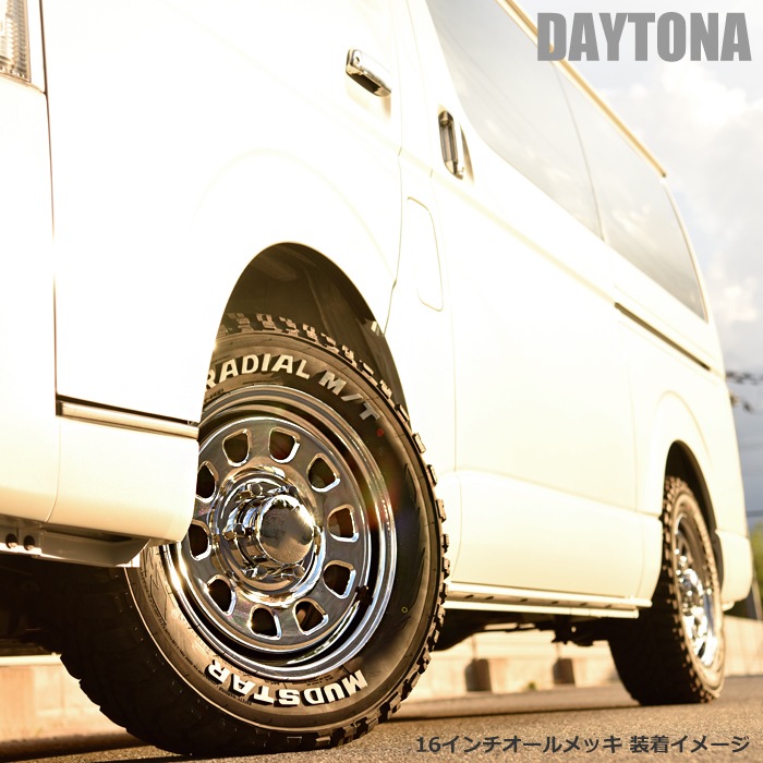 15インチ デイトナホイール 4本セット 【15×6.5J+38 6H PCD139.7 