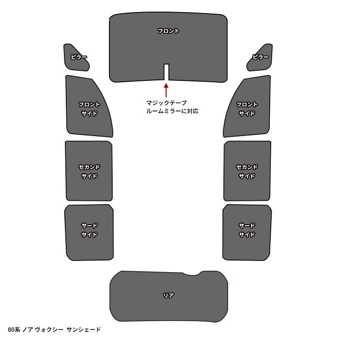 トヨタ ノア ヴォクシー 80系 サンシェード 全窓セット