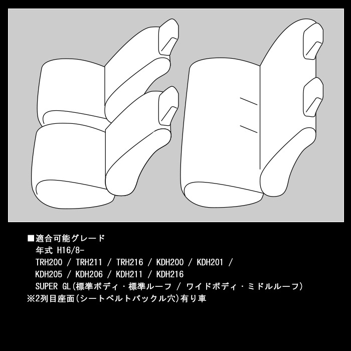 HELIOS 200系ハイエース S-GL PVCレザー シートカバー 【雑誌掲載