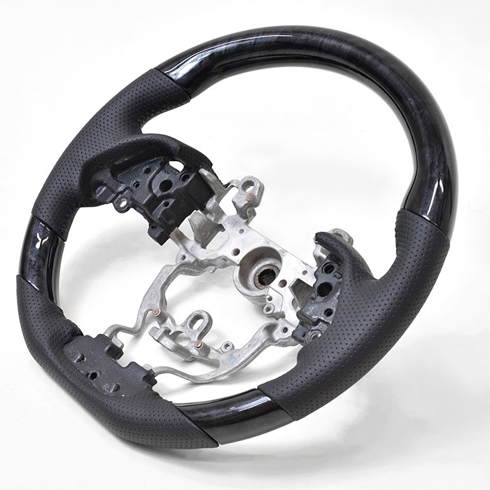 ZVW50系 プリウス 純正 タイプ ノーマル グリップ ステアリング 黒木目