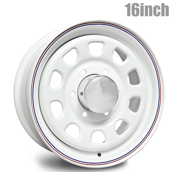 デイトナ 16インチ ホイール かきぴー 16インチ デイトナホイール 1本 【16×6.5J+38 6H PCD139.7】 ホワイト