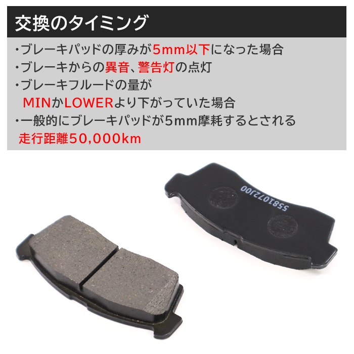 フロント ブレーキパッド 前 左右 55810-72J00 55810-82K00 互換品
