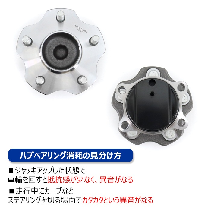 リア ハブベアリング 2個 左右共通 43202-CY000 43202-4BA0A 互換品 6