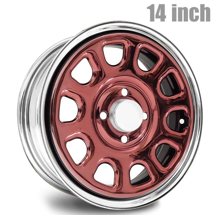 14インチ デイトナホイール 4本セット 【14×5.0J+42 4H PCD100 CB68