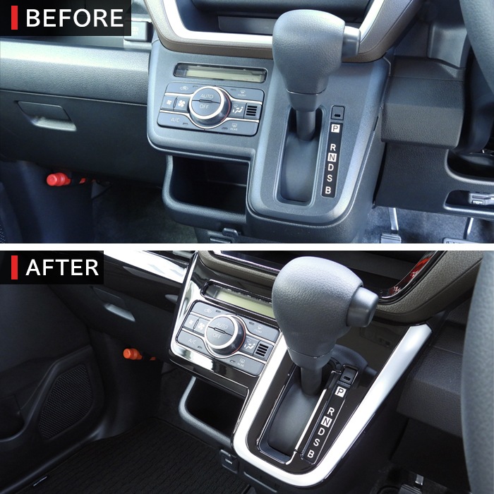 スバル ステラ LA850F LA860F シフトパネル 2Pセット ピアノブラック