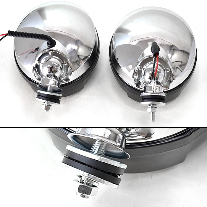 100W 24V 大型 ハロゲン フォグランプ イエロー タイプ カバー付 2個セット