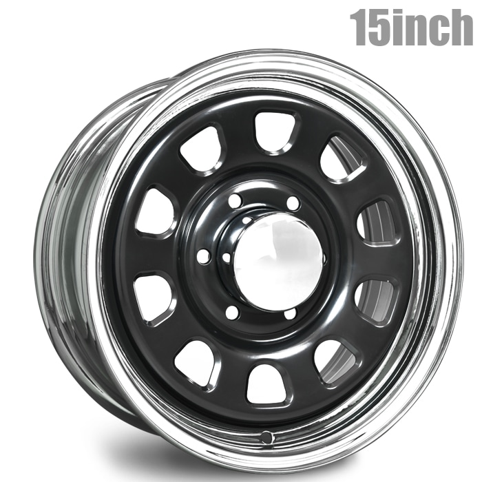15インチ デイトナホイール 4本セット 【15×6.5J+38 6H PCD139.7