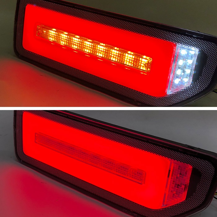 ジムニー JB23 LEDテールランプ レッド シーケンシャル ショウワガレージ LEDテールランプ クリアレンズ レッドバー