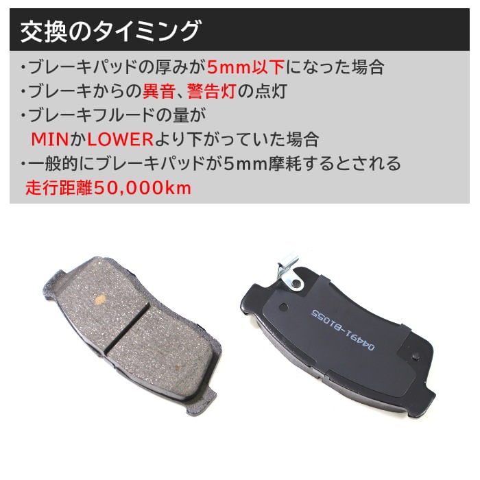 フロント ブレーキパッド 前 左右 04491-B1055 互換品 タント LA600S