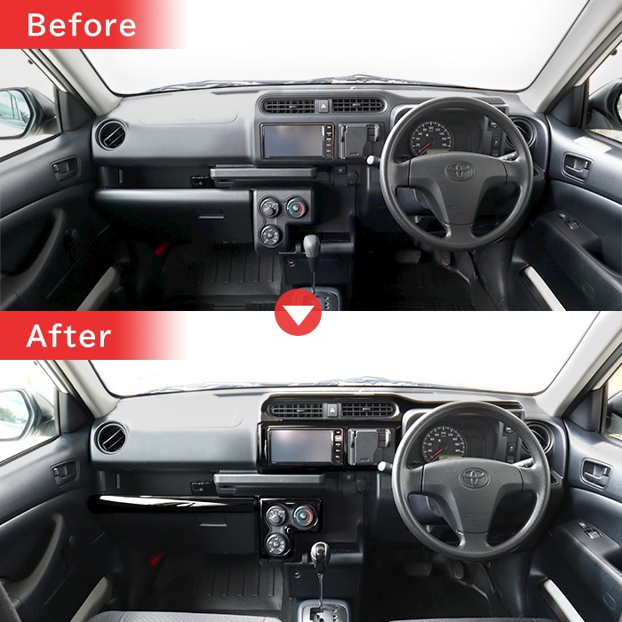 160系 ファミリアバン 3D インテリアパネル ピアノブラック 5P 新品