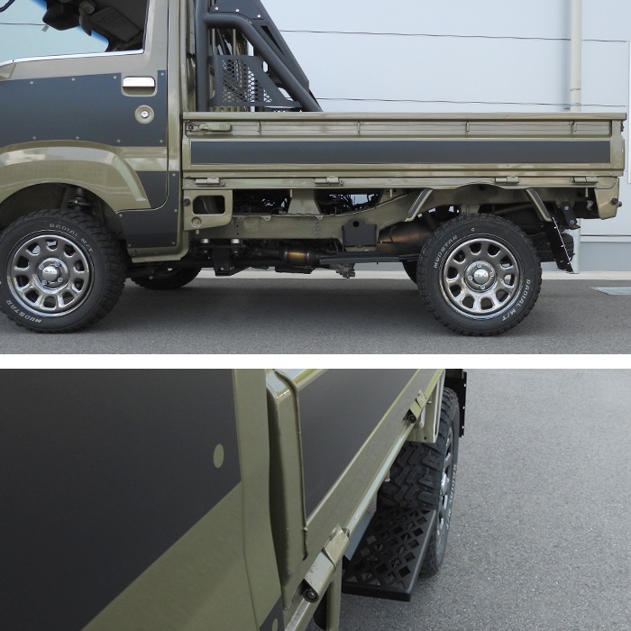 ダイハツハイゼットトラックS500PS510Pメッシュサイドステップ左右セット t0tv5fE2BgdWxtCBpd-