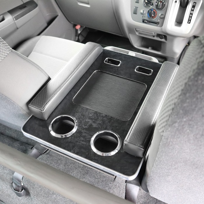 NV350 キャラバン E26 DX専用 フロントセンターテーブル 黒木目