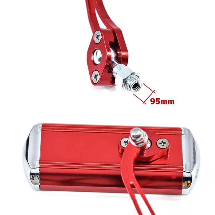 赤い パイプ式　スタンドミラー 楽天市場】左右共通形状ミドルフィンガーミラー赤8mm正ネジ