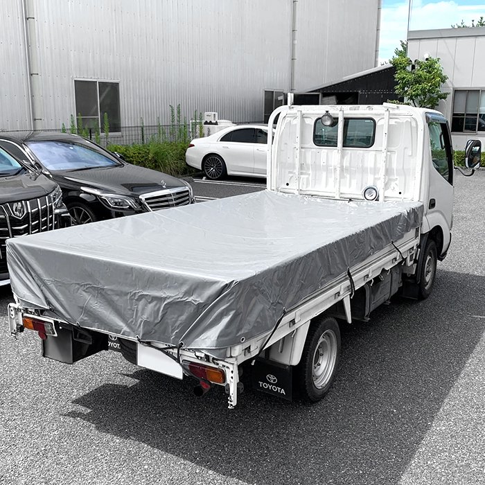 トラック 荷台シート 2.3m × 3.6m グレー ゴムバンド付き 1.5tクラス