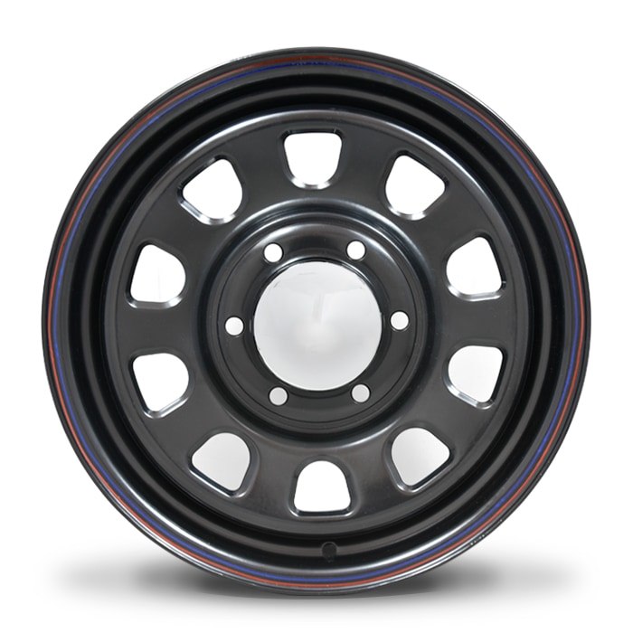 デイトナ 15インチ ブラック レッド＆ブルー ライン FALKEN W11