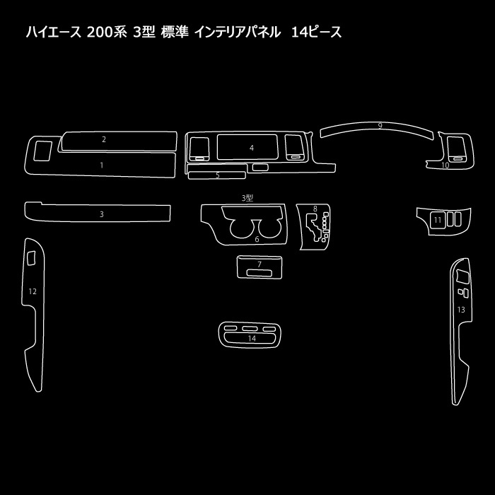 ハイエース インテリアパネル 13点セット 楽天市場】BUAN COMFY
