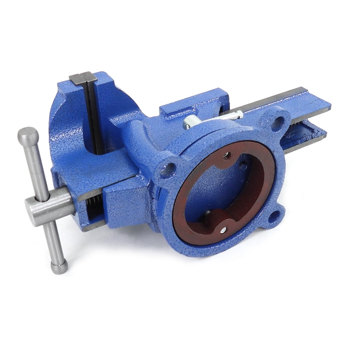 万力 回転式 リードバイス 125mm バイス バイス台 DIY 卓上万力