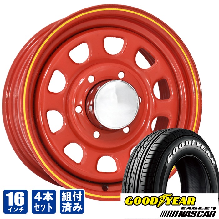 トヨタ ハイエース(200系)用 215/65R16 109/107R グッドイヤー イーグル ナンバー1 ナスカー ホワイトレター デイトナ  タイヤ、ホイール