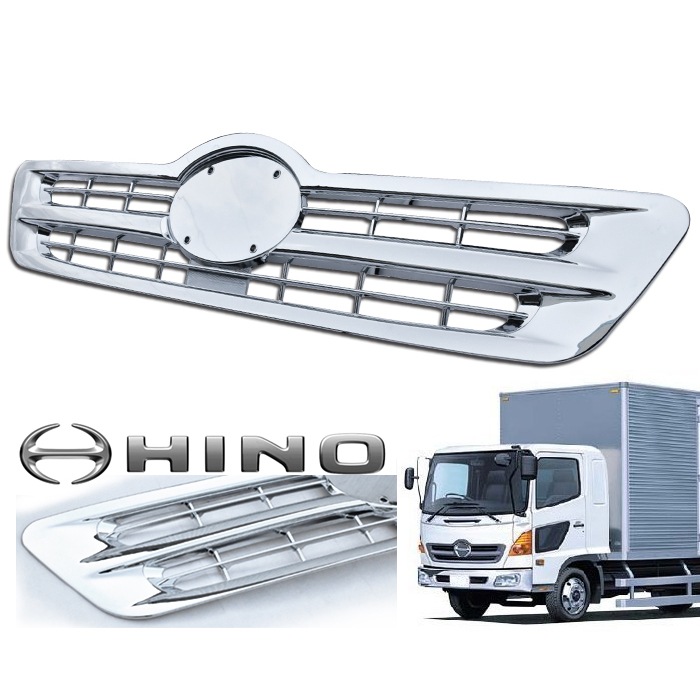 ⭐︎日野純正　レンジャー⭐︎4t ワイドボディ純正メッキフロントグリル♪ 日野純正 レンジャー4tワイドボディフロントグリル♪ フロントグリル