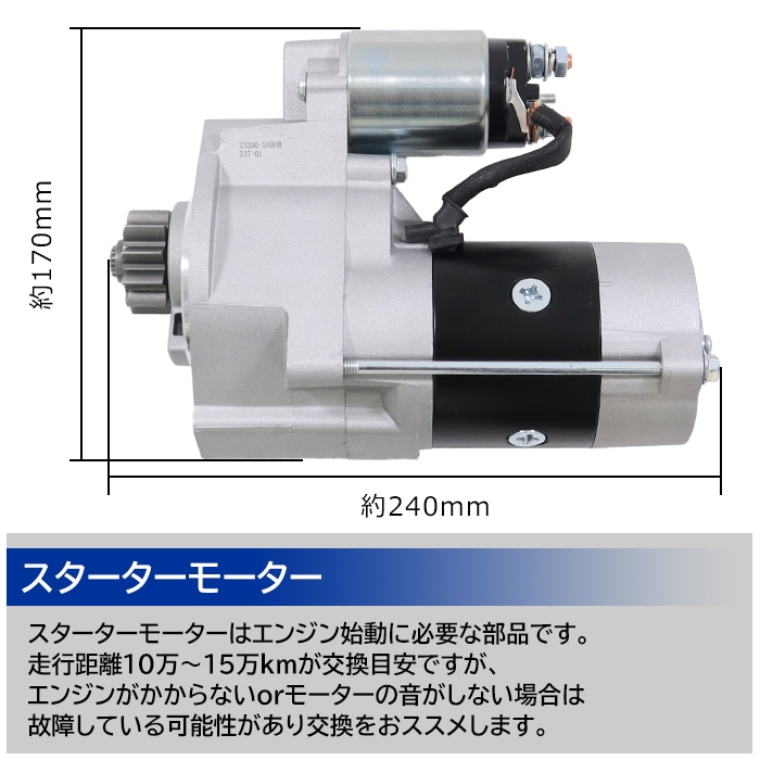 日産 NV350キャラバン E26 スターターモーター セルモーター 23300