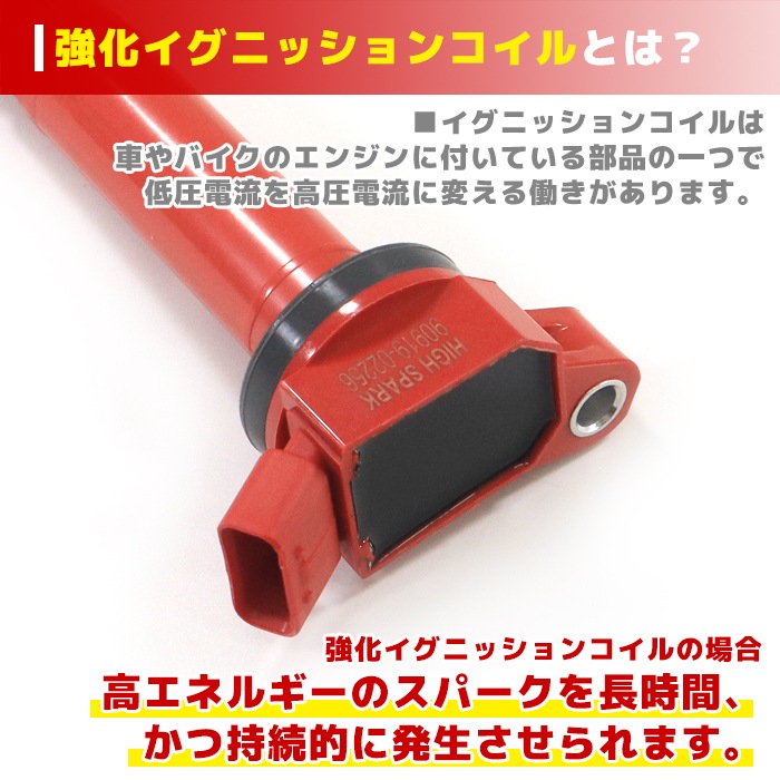 強化イグニッションコイル 4本 純正同等品 90919-02256