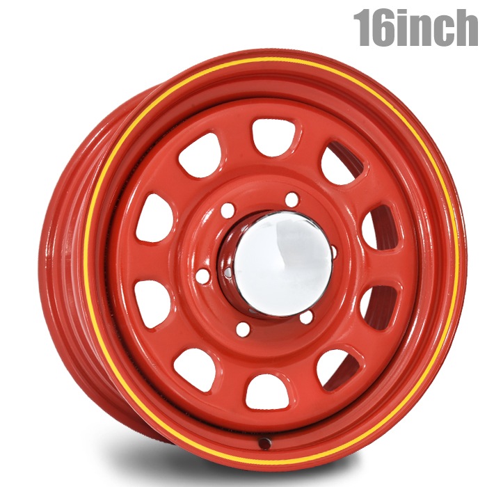 16インチ デイトナホイール 1本 【16×6.5J+38 6H PCD139.7】 レッド