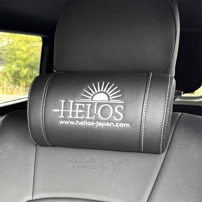 HELIOS レザー ネックパッド 2個セット 汎用 ブラック ステッチ 