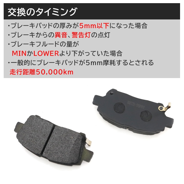 フロント ブレーキパッド 前 左右 04465-52100 D2183M 互換品