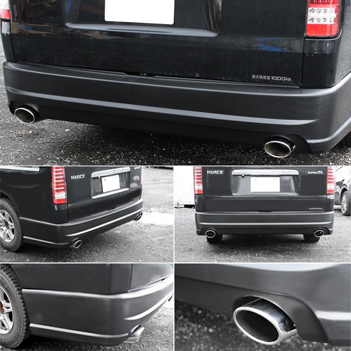 200系ハイエース 標準 2本出し リアエアロ バンパー ＆ マフラー