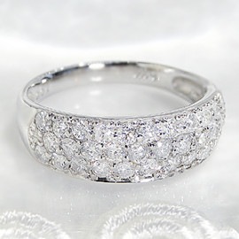 1.0ct ダイヤモンド パヴェリング pt900