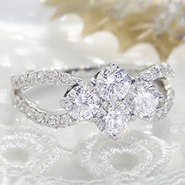 pt900 豪華ダイヤモンド リング【1.60ct】☆迫力の大粒ダイヤ！