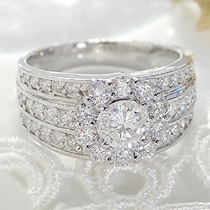 pt900 豪華　ダイヤモンド リング【1.90ct】☆圧巻の迫力！