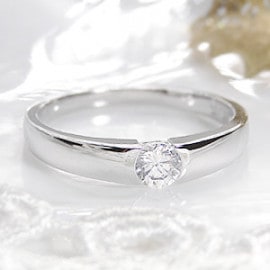 pt900 一粒ダイヤモンドリング【0.2ct】
