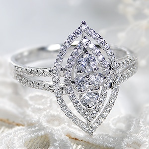pt900 ダイヤモンド 取り巻き リング　【0.7ct】　csr0252-pt