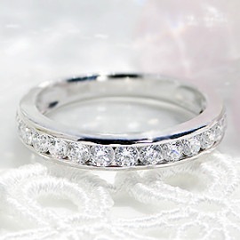 pt950 SIクラス レール留 ダイヤモンドエタニティ リング【0.7ct】