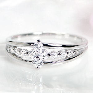 pt900 テン ダイヤモンド リング【0.3ct】 csr0218-pt