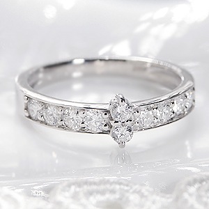 pt900 SIクラス テン ダイヤモンド エタニティリング【0.5ct】