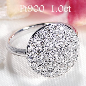 pt900【1.0ct】ダイヤモンド ディスク パヴェリング