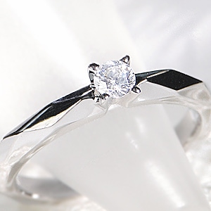 pt900 一粒 ダイヤモンドリング【0.15ct】　csr0222-pt