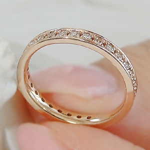 専用★新品◇K18PG ダイヤモンド エタニティリング ピンキー K18PG ダイヤモンドエタニティピンキーリング