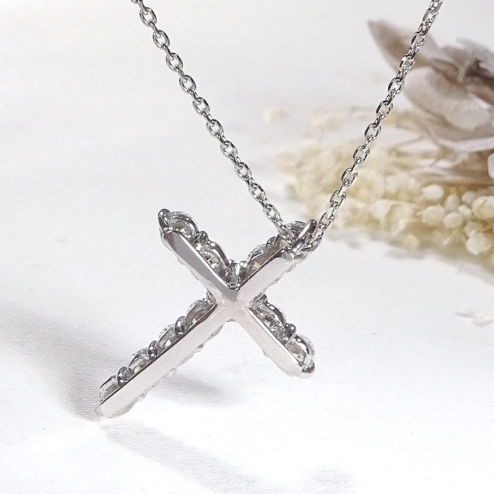 Pt900【1.50ct】ダイヤモンド クロスモチーフ ペンダント