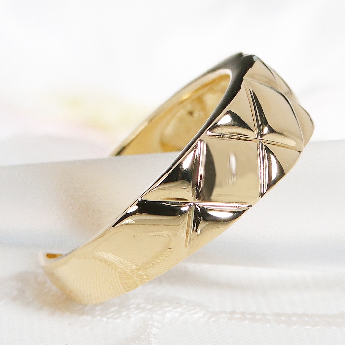 K18PG キルティング 地金リング