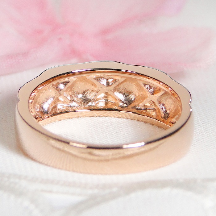 Pt950/K18YG/PG キルティングモチーフ リング